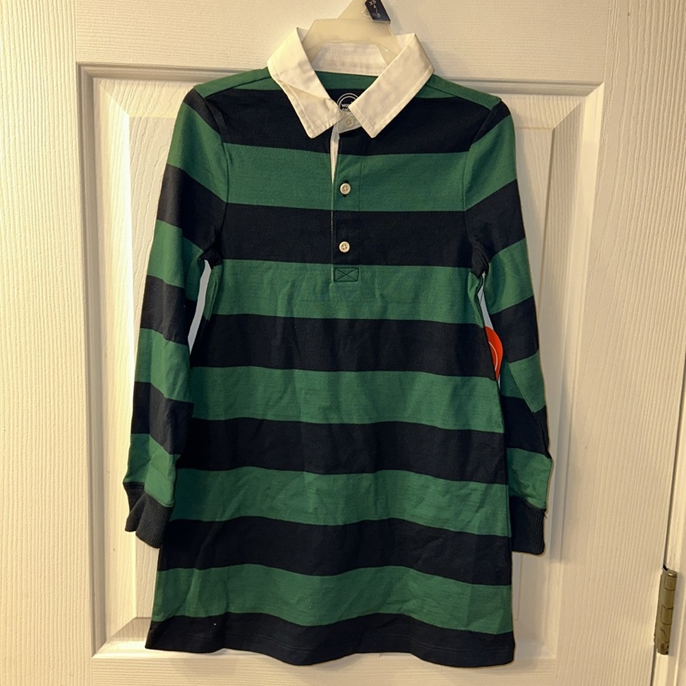 ⭐️ NWT Long sleeve rugby polo style pointed collar dress - Picture 4 of 6